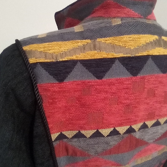 Vintage 80s  Imported Fabric Tapestry Bolero Jacket - Picture 4 of 16